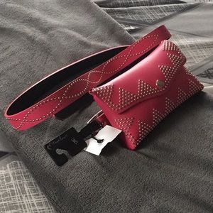 Women belt /Fanny waste pack with hammered beading